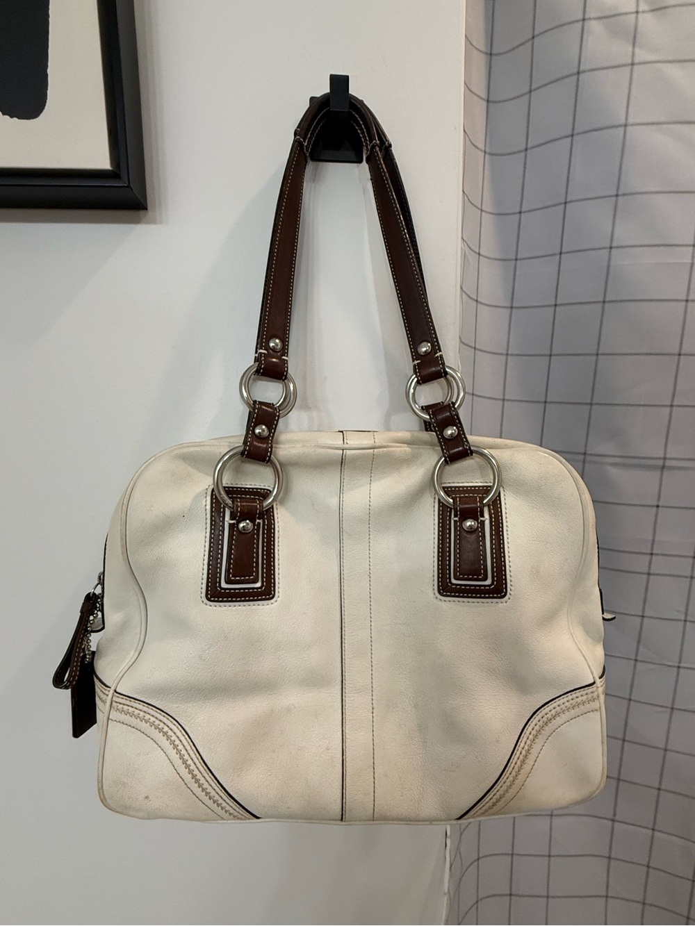 VINTAGE (2006) COACH HAMPTONS LEATHER SATCHEL